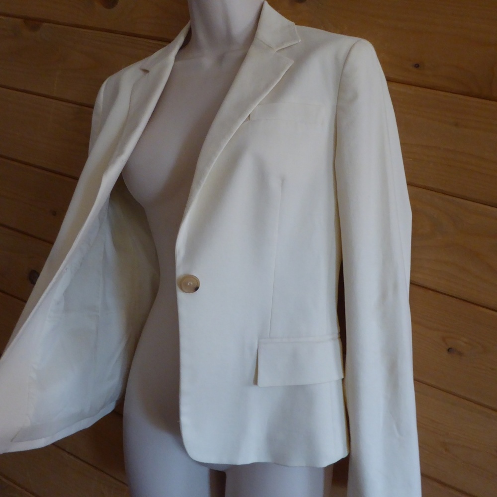 Theory Cream Blazer Jacket Pockets Basic Formal 6 - image 3